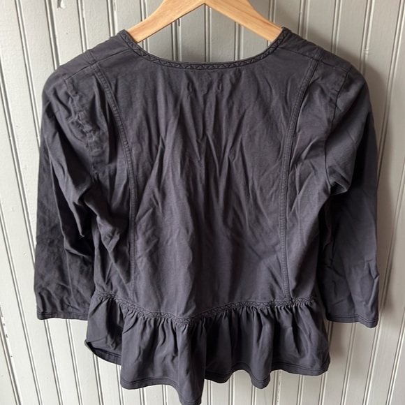 MADEWELL WOMEN’S Deep-V Peplum Tee XS - Picture 3 of 6